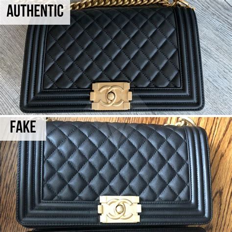 real vs fake chanel boy|how to tell real chanel bag.